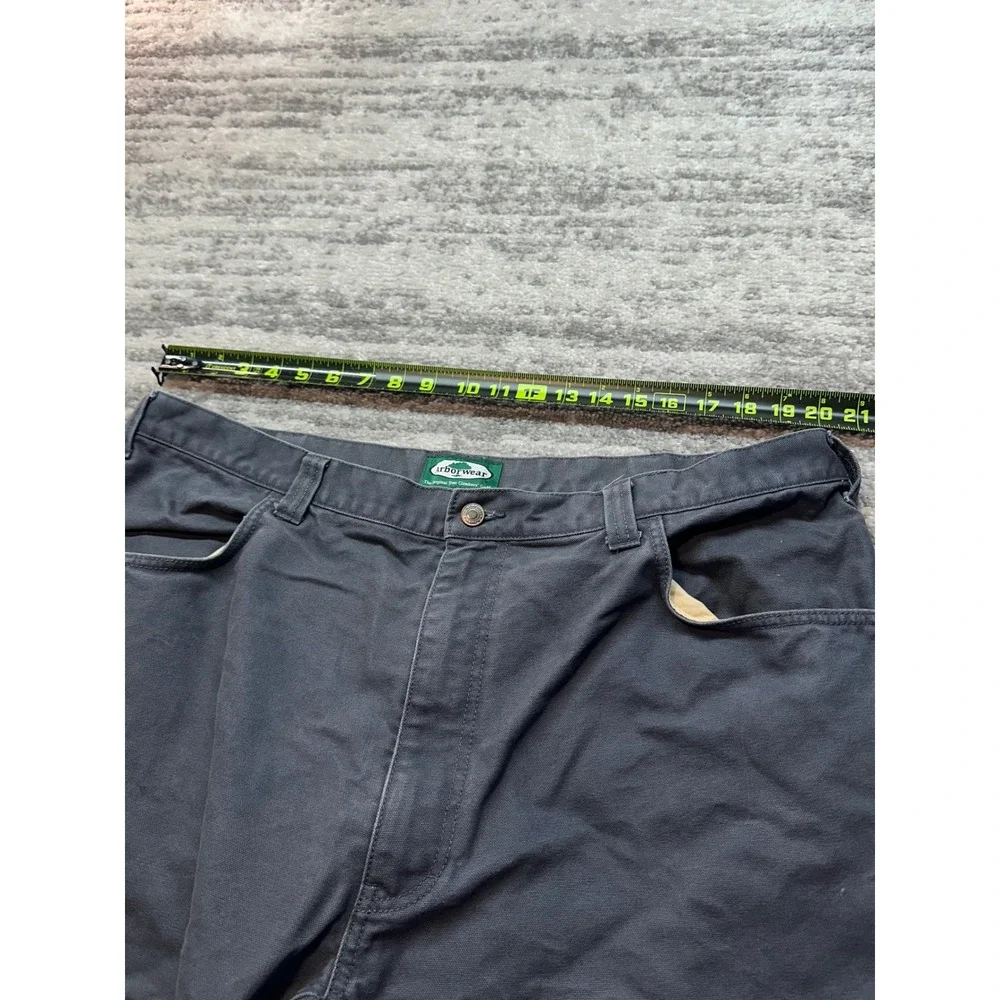 Arborwear Original Tree Climbers Pants Mens 42x30 Gray Canvas Utility Workwear